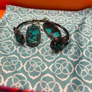 Kendra Scott matching earrings & bangle bracelet
